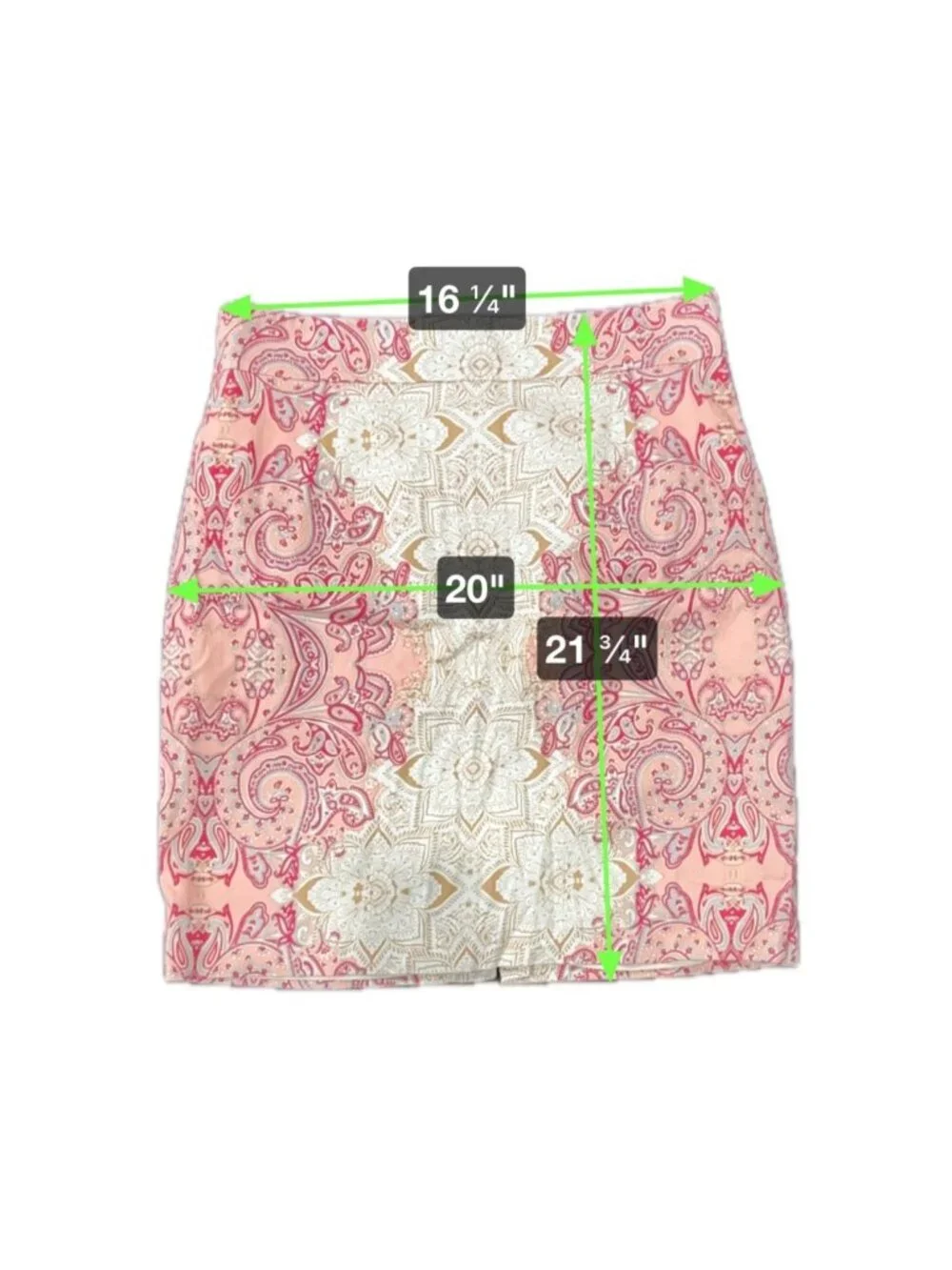Antonio Melani Size 12 Paisley Print Pencil Skirt Feminine Boho Workwear